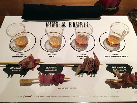 Knob Creek Oink & Barrel Knob Creek and country ham tasting and pairing event hosted by Beam Suntory's Megan Breier - Ham it Up with this Whiskey Promotion